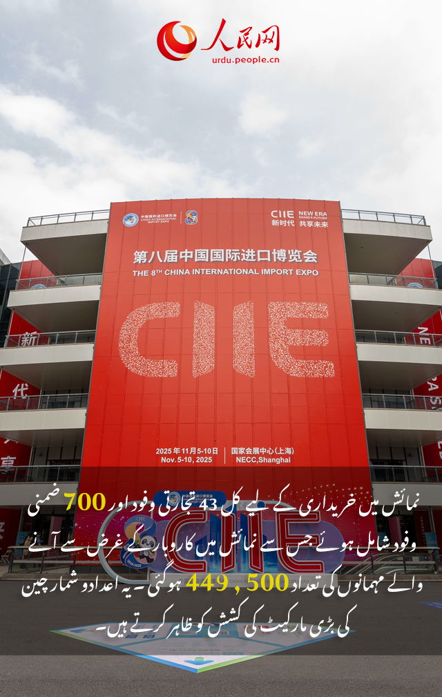 آٹھویں چائنا انٹرنیشنل امپورٹ ایکسپو   اعدادو شمار  کی روشنی میں