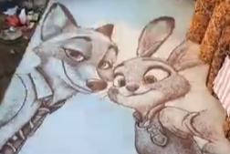 کسان کا سیاہ گندم سے بنیا “زوٹوپیا” آرٹ وائرل ہو گیا