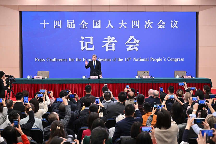 چین کی 14 ویں قومی عوامی کانگریس کے چوتھے اجلاس کے دوران خارجہ امورسے متعلق  پریس کانفرنس کا انعقاد