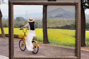 کینوس پر ایک ہی منظر میں مصوری اور حقیقی زندگی یکجا کرنے کی کمال فنکاری