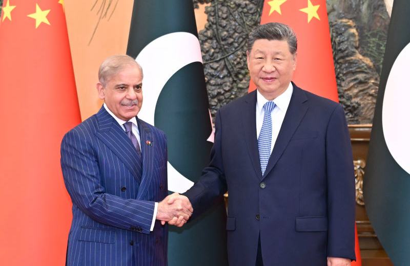 شی جن پھنگ کی پاکستانی وزیر اعظم شہباز شریف کے ساتھ ملاقات